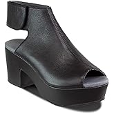 Chocolat Blu Women Shoes Gabby Open Back Platform Sandal