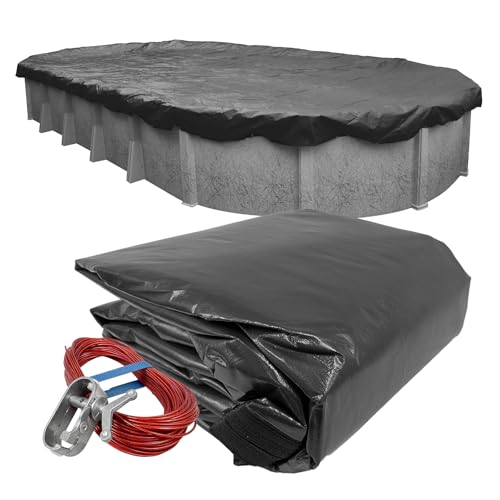 Robelle 511530-4 Pool Cover for Winter, Ultimate, 15 x 30 ft Above Ground Pools