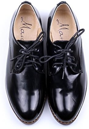 Women's Oxford Patent Faux Leather Dress Shoes