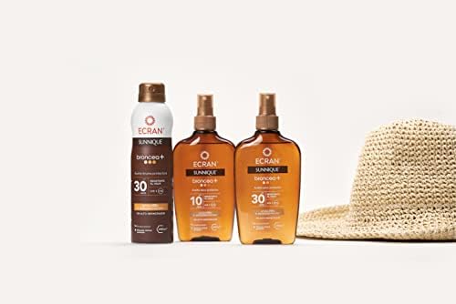 Sunnique - Aceite Protector Solar Broncea+ FPS 50, Protección Alta UVB y UVA, Activa el Bronceado Natural, Sin Autobronceador, con Tecnología PureBronze, Resistente al Agua - 200 ml