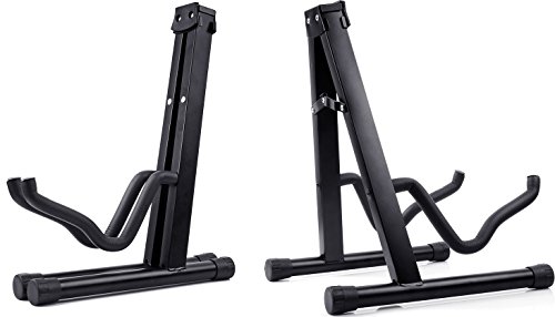 GPCT Universal Foldable Guitar Stand. Ready-To-Use Position, Adjustable Portable Light Weight Guitar Holder. For Electric Box/Classical/Folk/Flamenco/Hawaiian/Bass/Violin/Ukulele/Banjo/Mandolin