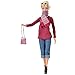 E-TING 2 Set Fashion Doll Clothes Casual Wear Coat Tops Blouse Pants Trousers Red Dress Handbag Shoes for Barbie Dolls