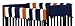 Sweet Jojo Designs Baby Crib Long Rail Guard Cover for Modern Navy Blue and Orange Stripe Print Bedding Collection