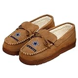 FOCO NFL Mens Football Team Logo Moccasin Slippers Shoes