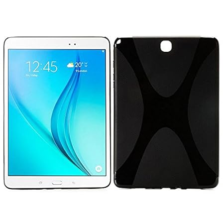 Tasche für Samsung Galaxy Tab A SM-T550 T551 T555 9.7 Zoll Schutz Hülle Flip Tablet Cover Case (Schwarz) NEU