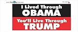 I Lived thru Obama - Trump Political Bumper Sticker