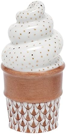 Herend Ice Cream Cone Figurine Chocolate Fishnet