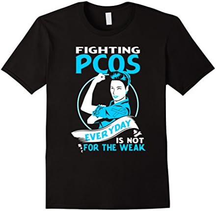 Mens PCOS Awareness - Polycistic Ovary Syndrome Shirt Medium Black