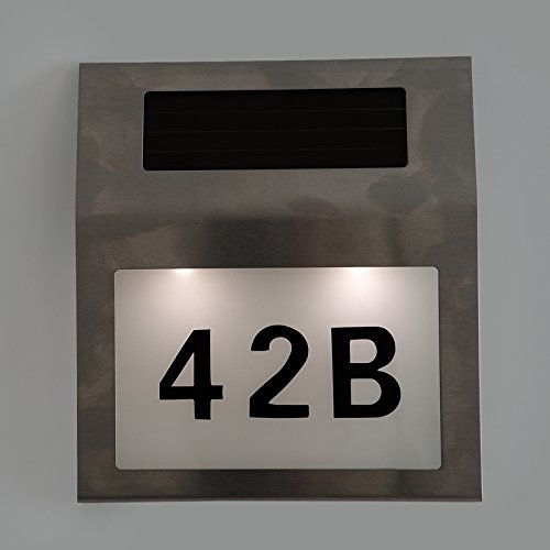 Solar Powered Illuminated House Number Light Comes With Rechargeable Battery* Bright White Light Solar Powered Illuminated House Number Light Comes With Rechargeable Battery* Bright White Light