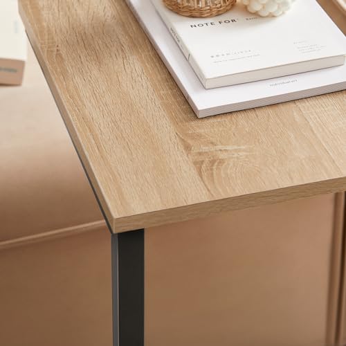 SoBuy Small Table End Tables High Side Table طاوله صغيرهNarrow C-Shaped Coffee Beside Tables Wooden TV Stand Table for Sofa,Living Room,Bedroom,Kithen,Home Office,طاولاتFBT44-N