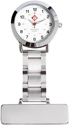 Posh Latitude Nurses Fob Watch Clip-on Hanging Medical Pocket Watch Men Women Quartz Hanging Doctor Pocket Watches Nurses Watch with Gift Box