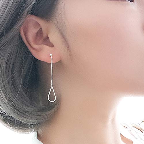 LANBEIDE 60 Pieces Earring Frames for Jewelry Making, Open Bezels Geometric Charms with 3 Size Stainless Steel Hollow Frame Pendants Blank for Jewelry Findings Crafts (Teardrop)