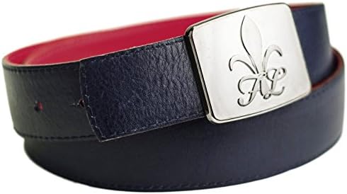 Fior Da Liso Women's Reversible Leather Belt - Deep Sea/Hibiscus