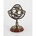 Vinatge Engraved Brass Tabletop Armillary Nautical Sphere Globe
