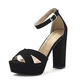 DREAM PAIRS Women's Hi-Go High Heel Platform Pump Sandals