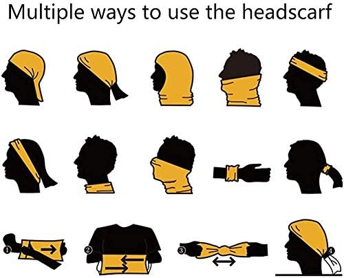 A variety of cloth face masks displayed, suitable for neck and face, in different colors and styles.