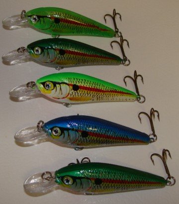 5-L5BS-Custom-Shad-Lures-Plugs-Crankbaits-Bass-Fishing-Set 5-L5BS-Custom-Shad-Lures-Plugs-Crankbaits-Bass-Fishing-Set