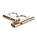 Noopel Emergency Survival Whistle Double Tubes Safety Whistle 2 Pack with Keychain for Boating Outdoor Camping Hiking Hunting Sports Dog Training (2 Pack Gold)