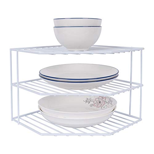 3Tier Corner Shelf Counter and Organizer Steel Metal Wire
