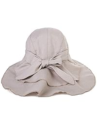 Jeff & Aimy UPF 50 - Sombrero de sol para mujer con ala ancha, ajustable, con solapa para el cuello