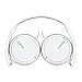 Sony MDRZX110 ZX Series Stereo Headphones (White) with 3.5mm Mini Plug to 1/4 inch Headphone Adapter & HeroFiber® Ultra Gentle Cleaning Cloth