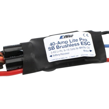 E-Flite 40-Amp Pro Switch-mode BEC Brushless ESC Speed Control