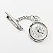 Silver Tone Nurse Watch Clip-On Brooch Pocket Second Hand Clock Medical Gift Box Lanyard FOB ID Tag Timer
