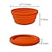 Ecoart Silicone Expandable Collapsible Bowl for Travel Camping Hiking (Orange(S))