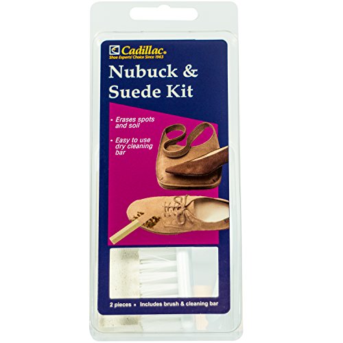 Cadillac Nubuck & Suede Cleaner Kit Brush and Eraser Remove Stains