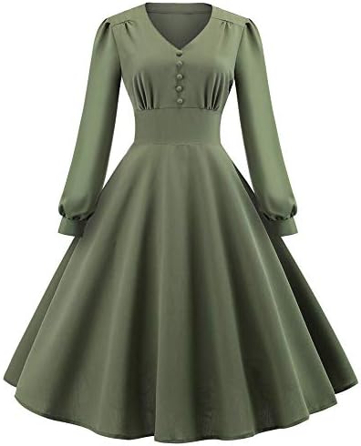DAYSEVENTH Fashion Women V-Neck Color Block Draped Holiday Party Vintage Ball Gown Dress