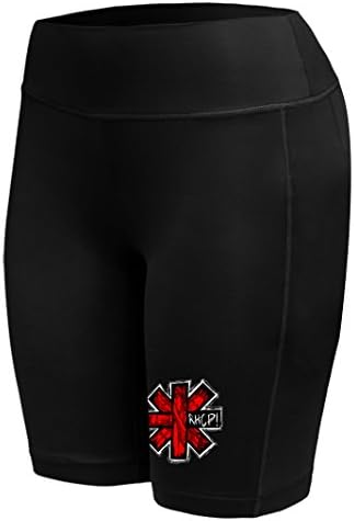 Sysuser Women's RHCP Red Hot Chili Peppers Mid Thigh Yoga Workout Legging Shorts
