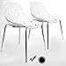UrbanMod White Modern Dining Chair (Set of 2) Stackable Birch Sapling Accent Armless Side