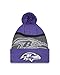 New Era NFL Baltimore Ravens Gold Collection Team Color Knit Beanie, One Size fits All, Black/Gray