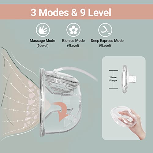 IKARE Double Wearable Breast Pump Hands Free, Portable Electric