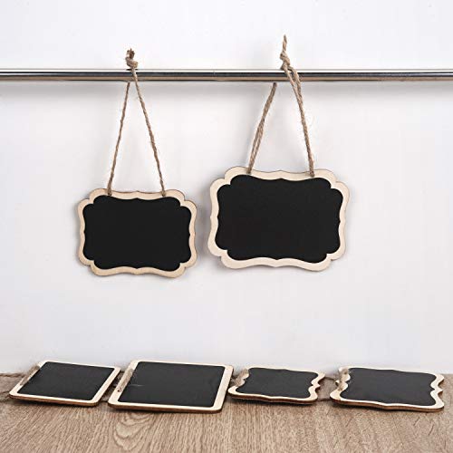 ONUPGO 16 Pack Chalkboard Tags with String, 4"x3" Hanging Chalkboard