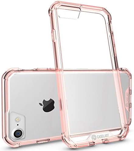 iPhone 7 Case - CASELAST [CRYSTALLINE SERIES] Premium Slim Transparent Protective Case - Shock-Absorbing TPU Bumper + Anti-Scratch Back Hard Cover for Apple iPhone 7 2016 4.7 Inch (Clear Rose)