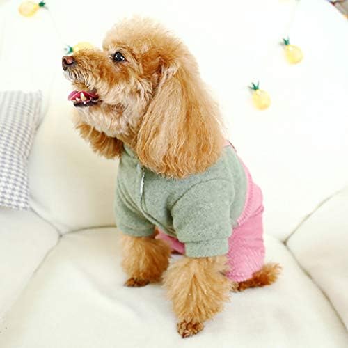 犬服 こぐま 冬 つなぎ 可愛い パーカー 長袖 コットン もこもこ 前開き ふりふり フリース タンクトップ クリスマス サンタ ハロウェイン ロングｔシャツ 犬の服 お正月 新年 大きいサイズ 足つき 背中開き 背中ボタン 面白い オーバーオールー オス B07xnk22hc 453