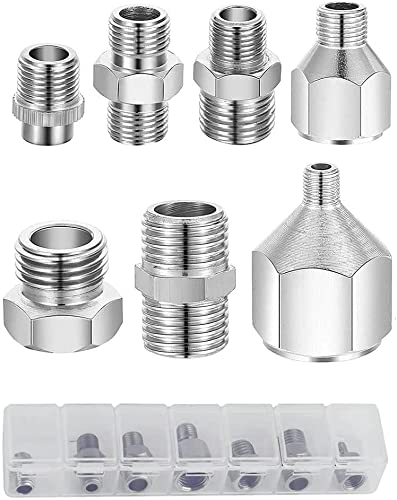 ROSEMARY 7 pcs Airbrush Hose Adaptor Fitting Set