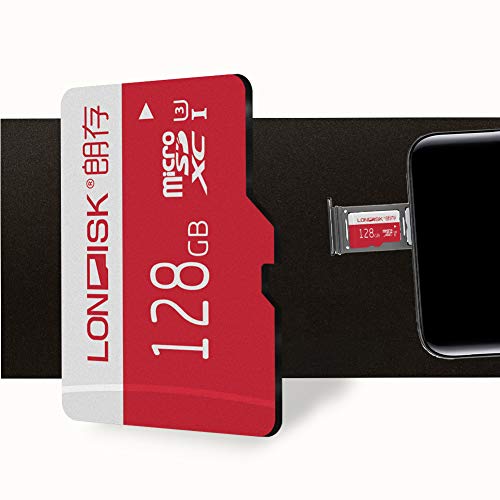 LONDISK 128 GB Micro-SD-Karte 4K U3 SDXC-Speicherkarte für Video- / Dash-Kamera- / GoPro-SD-Karte 128 GB mit kostenlosem… – Bild 3