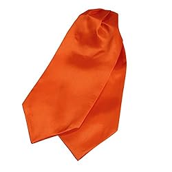 Dan Smith Orange Ascot Tie For Men Cravat