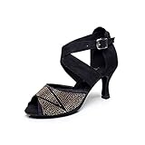 BAYSA Women Fashion Rhinestone Latin Ballroom Salsa Tango Dance Shoe