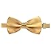 Alizeal Men's Pre-Tied Adjustable Length Solid Color Tuxedo Party Bow Tie, Champagne