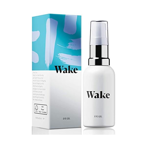 Wake Skincare Eye Gel - Hydrating Eye Serum for Dark Circles, Puffy Eyes, Eye Bags - 30ml Eye Bags Remover - Anti Ageing…
