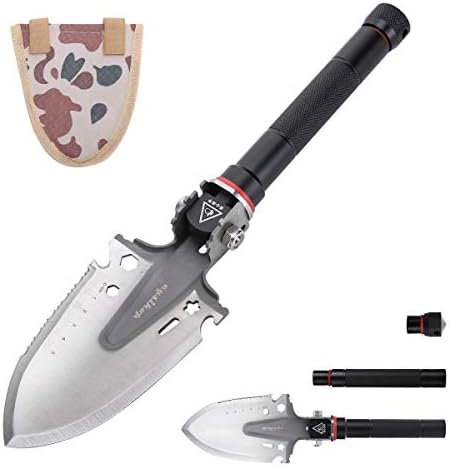 Cysikop Compact Multifunction Emergency Survival Shovel Entrenching Tool,Military Portable Folding Shovel for Camping, Hiking, Backpacking,Car Snow Emergency