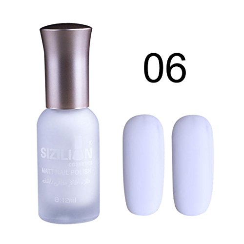 Glorrt 12ml Matte Dull Nail Polish Fast Dry Long Lasting Nail Art Matte Nail Polish Gel (F)