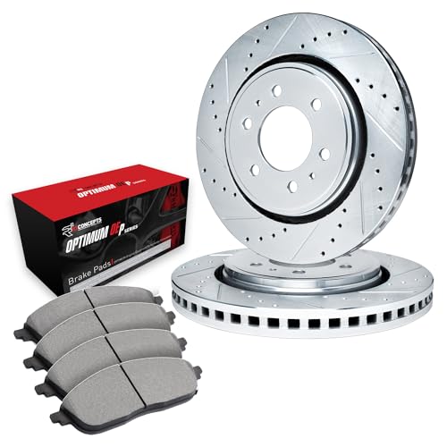 R1 Concepts Front Brake Kit Fits 2002-2004 Hummer H1| Optimum Oep Brake Pads an…