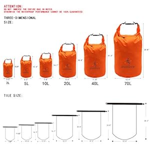 Schnorchelmasken 41Pye6yGhPL. SS300 🍀【100 % wasserdicht, Halten Sie Ihre Artikel trocken sauber】Unsere wasserdichte Tasche kann Ihre wertvollen Gegenstände von Regen, Schnee, Schmutz, Staub oder Sand zu halten. Es ist aus Fabrik verklebte Nähte, 210T Polyester Taftgewebe, hydrostatischeDruck wasserdicht Index bis zu 5000, können Ihre Artikel in trocken und sauber zu halten.
🍀【Durable und Lightweight】Unser Trockensack besteht aus 210T Polyester-Taftgewebe und nahtlosem Schweißen, fest und zäh. Es kommt mit Roll-Top-Verschluss mit Schnellspannschnalle, die in drei Sekunden versiegeln. Es kann gerollt oder gefaltet werden, um Platz zu sparen. Seine glatte Oberfläche macht es leicht zu reinigen. Nur ca. 0.22lbs für jede Tasche.
🍀【Strong Buckle for Carrying】Unsere Trockentasche hat eine professionelle Schnellspannschnalle, die den 100.000-fachen Gebrauch tragen kann, was fest, solide und sicherer ist.