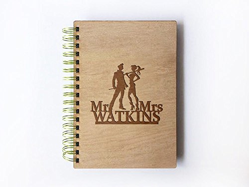 Wedding Guest book (wood) - notebook - ,Joker and Harley Quinn