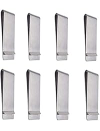 Classic Cash Clips, Qtopun Metal Credit Business Card Holder Money Paper Slim Clips for Women Men Office and Home (Silver)