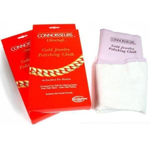 Connoisseurs Gold Jewelry Polishing Cloths 2Pcs Buy